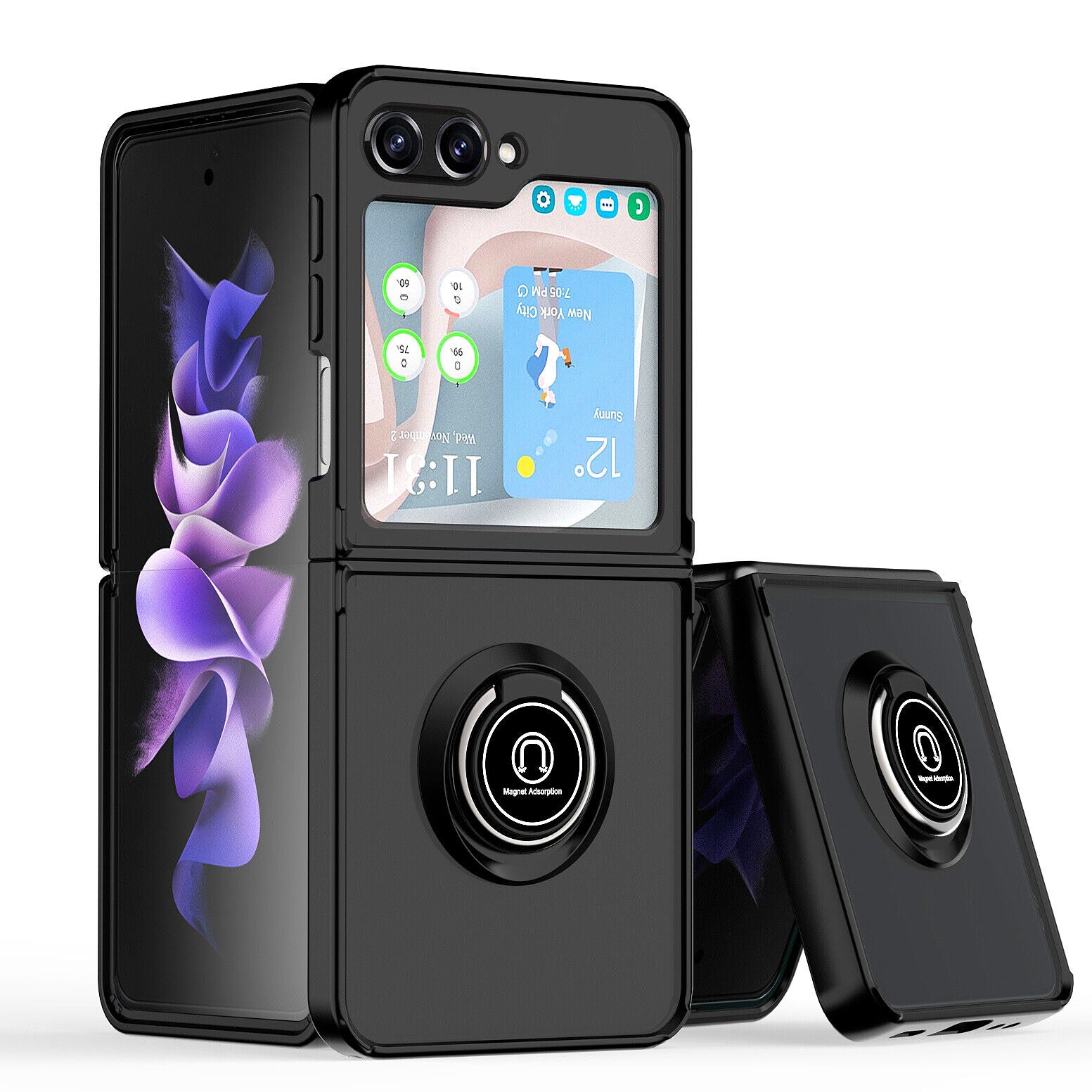 Matte Ring Case for Samsung Galaxy Z Flip 5 5G Matte Ring Case for Samsung Galaxy Z Flip 5 5G